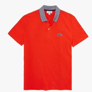 Lacoste Men's Short Sleeve Mini Pique Regular Fit Caviar Croc Polo Shirt